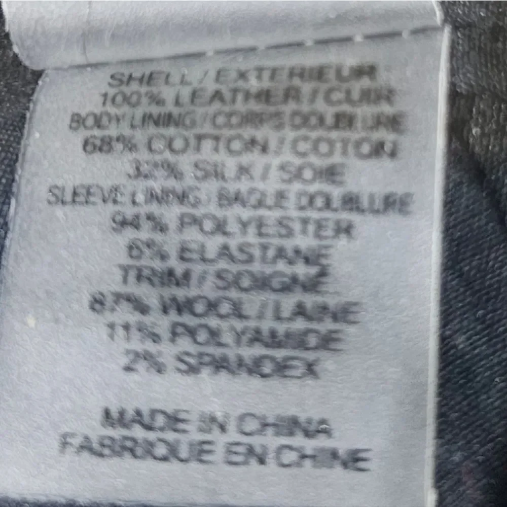 ELIE TAHARI Leather/Cotton Moto Jacket - Size Small‎